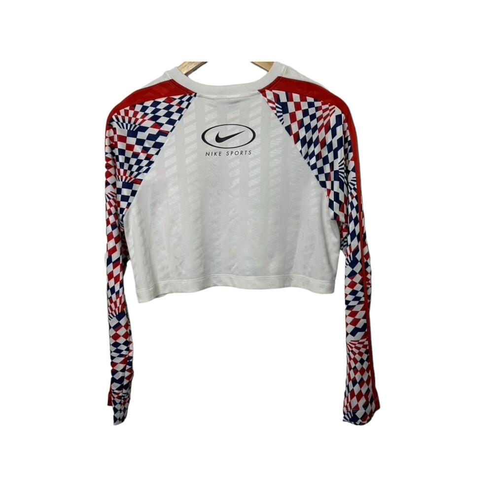 Nike Red White and Blue Long Sleeve Soccer Crop Top Size XS - Picture 8 of 8